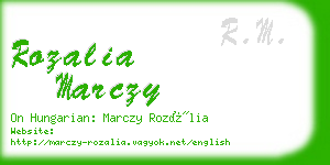 rozalia marczy business card
